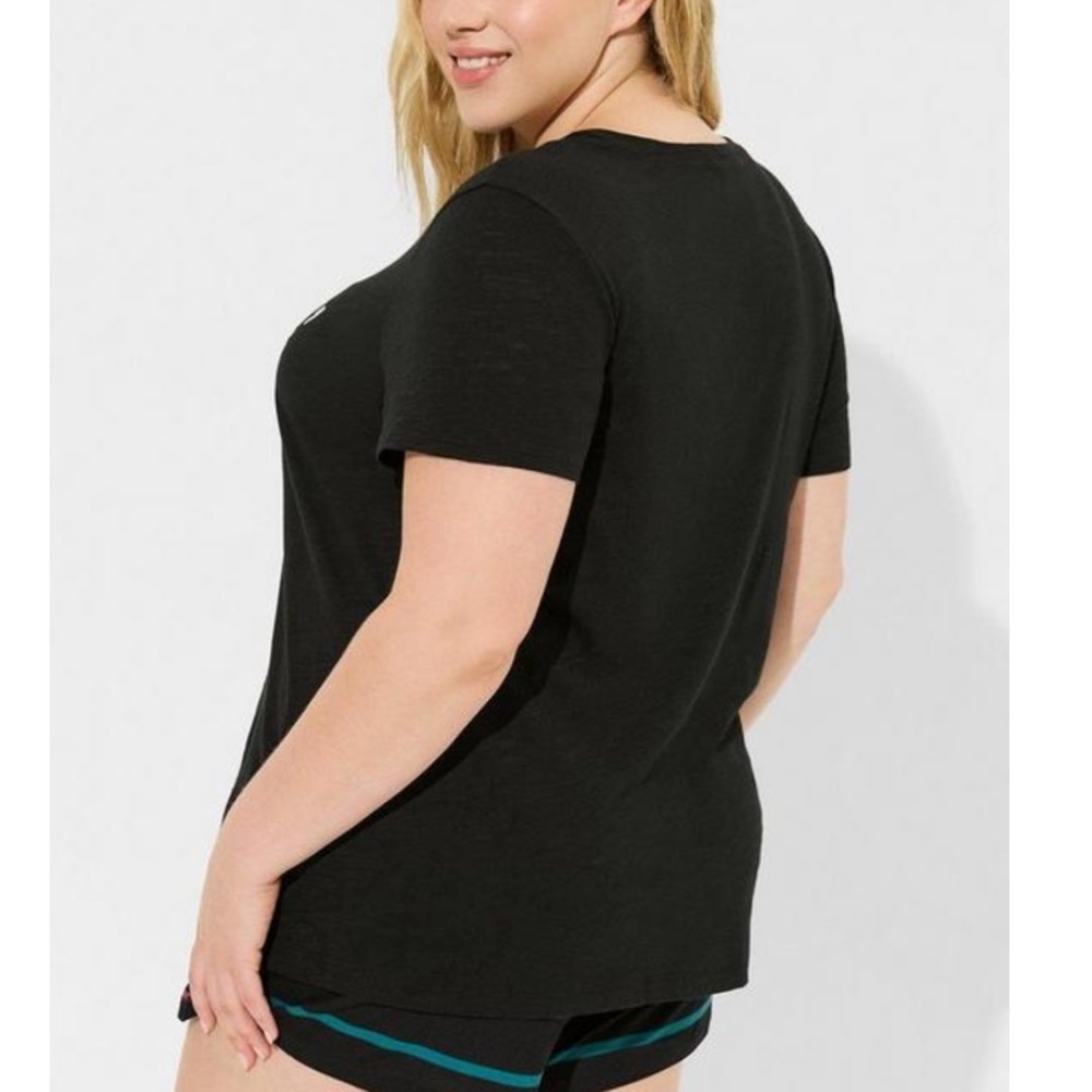 TORRID NWT Slub Crew Neck Relaxed Short Sleeve Lounge Tee - Picture 3 of 5